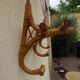 Vintage coat rack in rattan