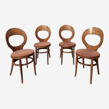 Série de 4 chaises Baumann "mouette"