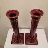 PAIR OF CERAMIC TORCHES
