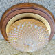 Vintage ceiling lamp "sea urchin", marine spirit, amber, 50s.