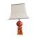 Lampe vers 1970 en fer et bois laqué ainsi que bronze