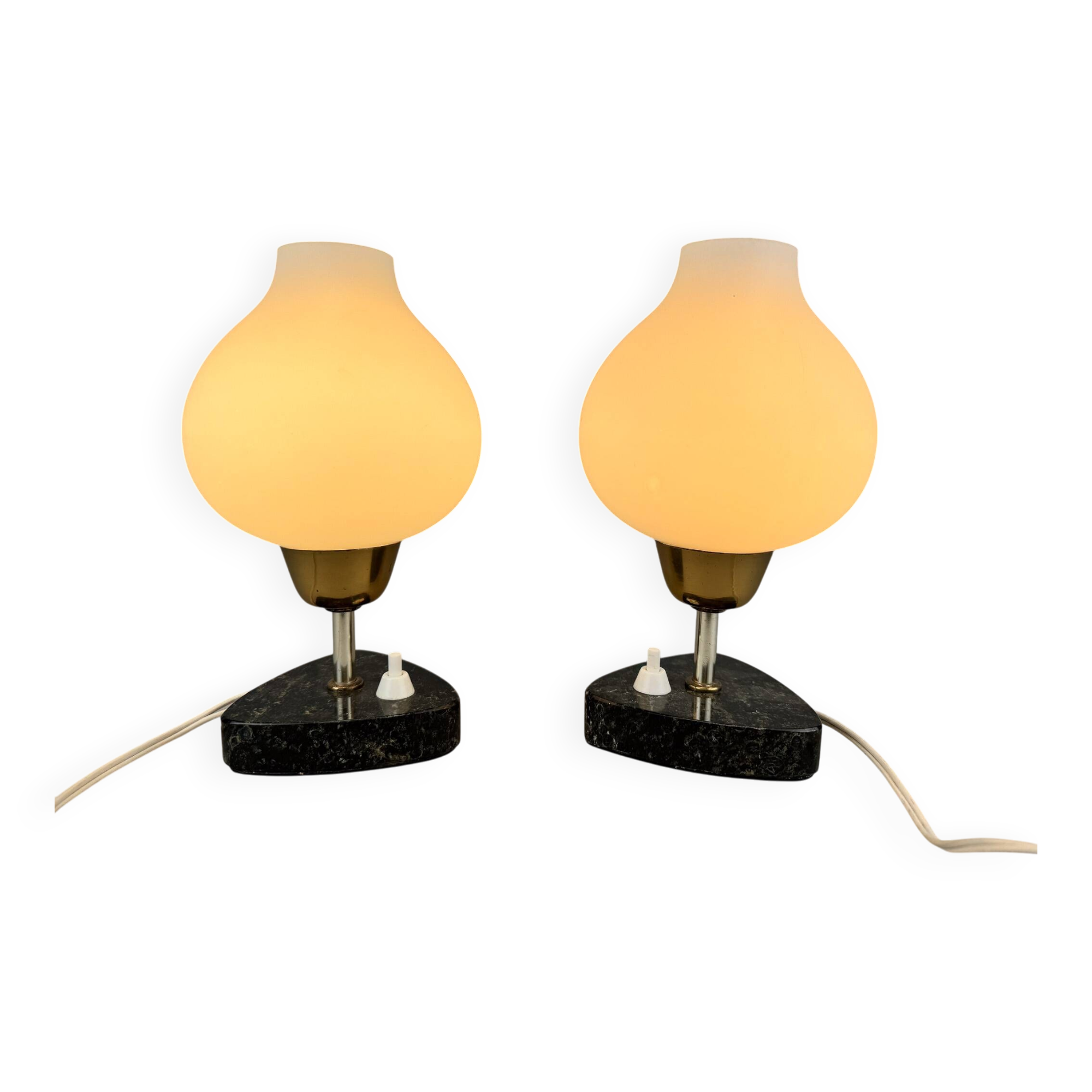 Pair of mid-century table or bedside lamps