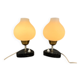 Paire de lampes de table ou de chevet du milieu du siècle