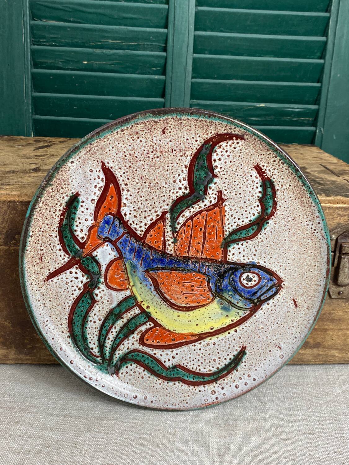 Daniel Etienne Vallauris ceramic plate