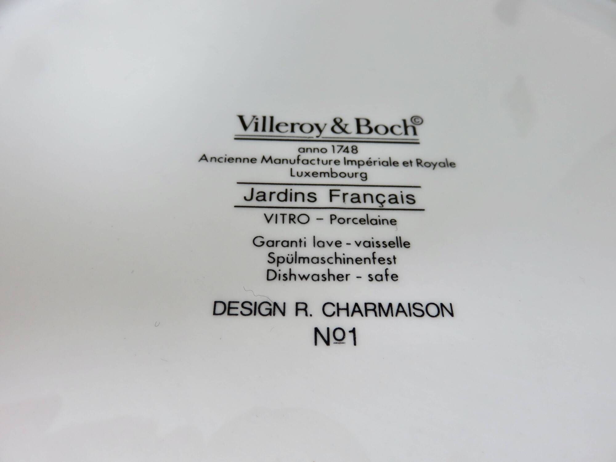 Villeroy & Boch, Raymond Charmaison, 1997, French Gardens, Large plate