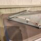 Chrome metal and glass vintage tray