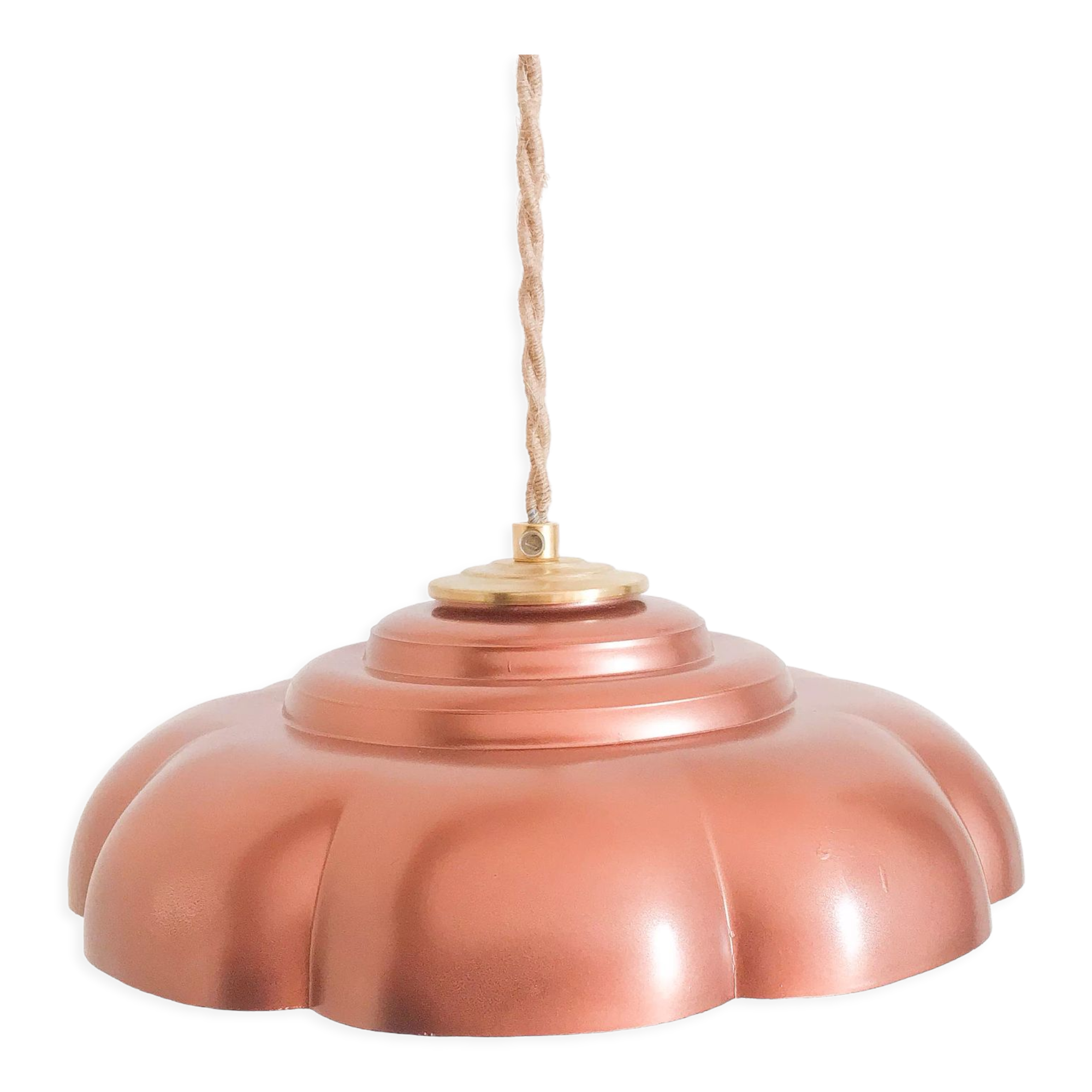 Suspension vintage copper lampshade