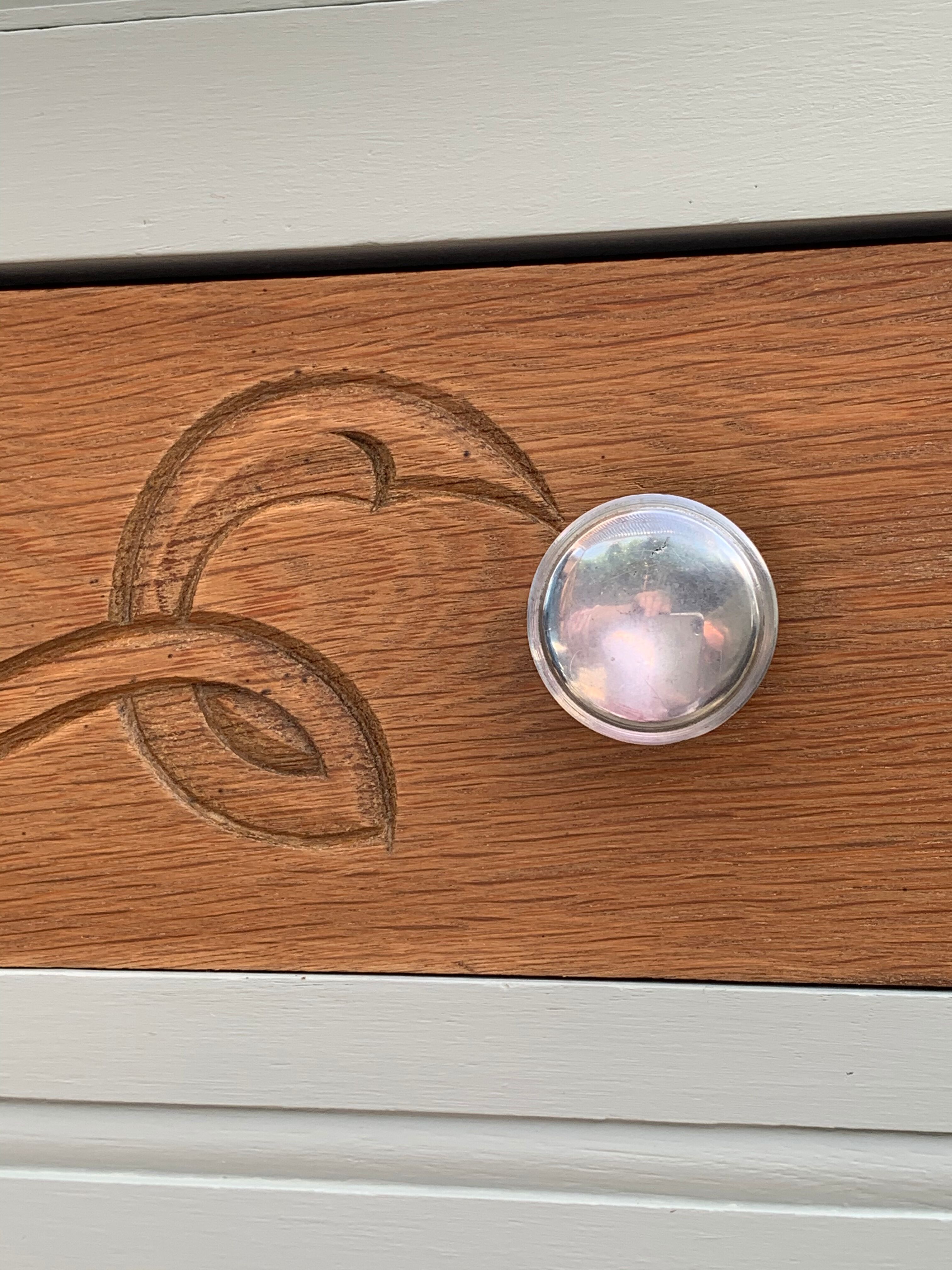 40's grey green art deco chest of drawers