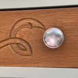 40's grey green art deco chest of drawers