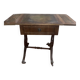 Antique drop-leaf table in patinated wood – family heirloom – early 20th century