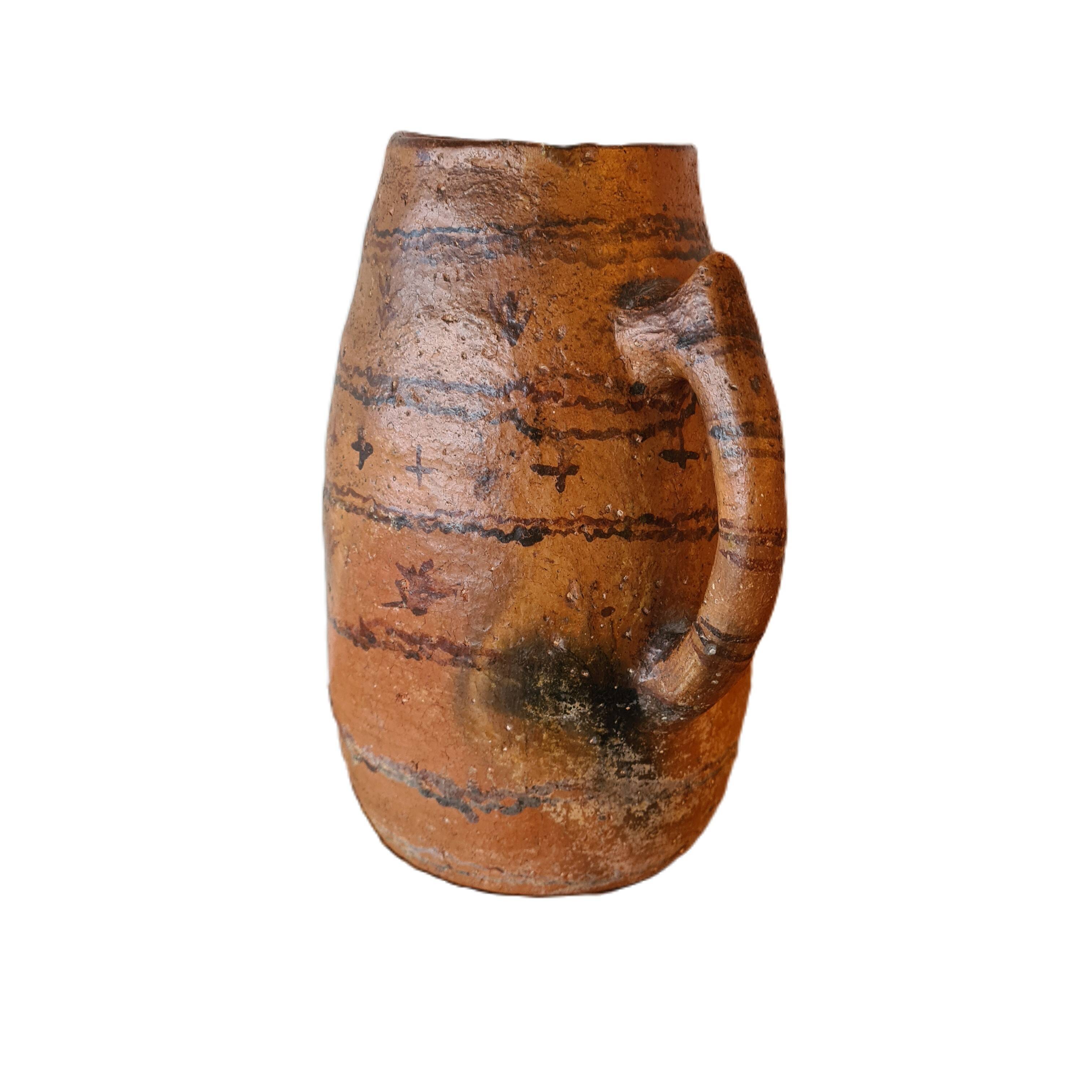 North African Berber Earthenware Jug, From Around 1900