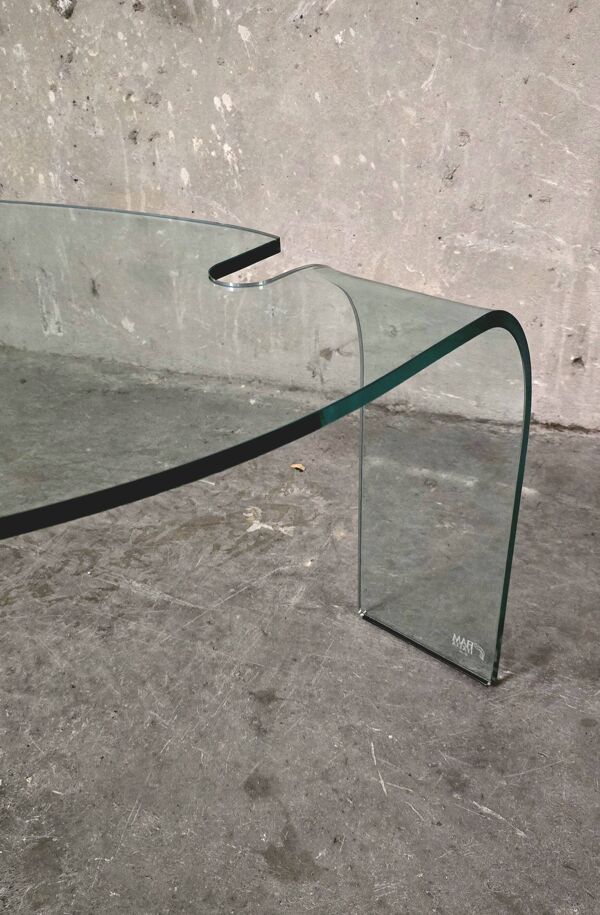 Hans von Klier pour FIAM, table basse en verre, verre, années 1990, Italie