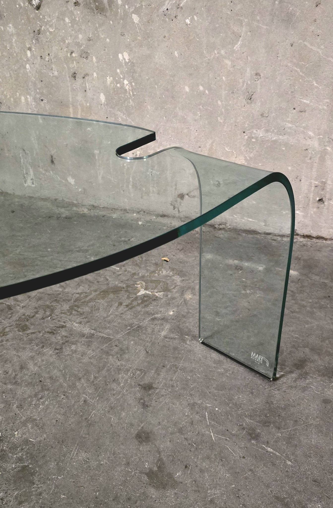 Hans von Klier for FIAM, coffee table in glass, glass, 1990s, Italy