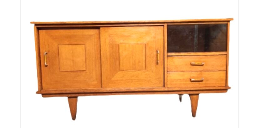 Vintage solid wood sideboard from the 60s