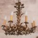 Late 19th century gilt bronze fleur-de-lis chandelier