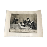 Ancient lithograph by honoré daumier h.d.  "the people of justice" n°84/500