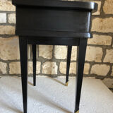 Vintage black and brass bedside table - 1950s style