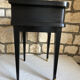 Vintage black and brass bedside table - 1950s style