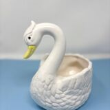 Cache pot en céramique italienne en forme de cygne