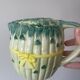 Vintage ceramic asparagus bunch carafe pitcher for country kitchen decor