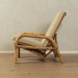 1960s bamboo foldable lounge chair
