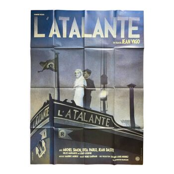 Affiche cinéma "L'Atalante" Michel Simon, Jean Vigo illustrée par Michel Gondry 1990