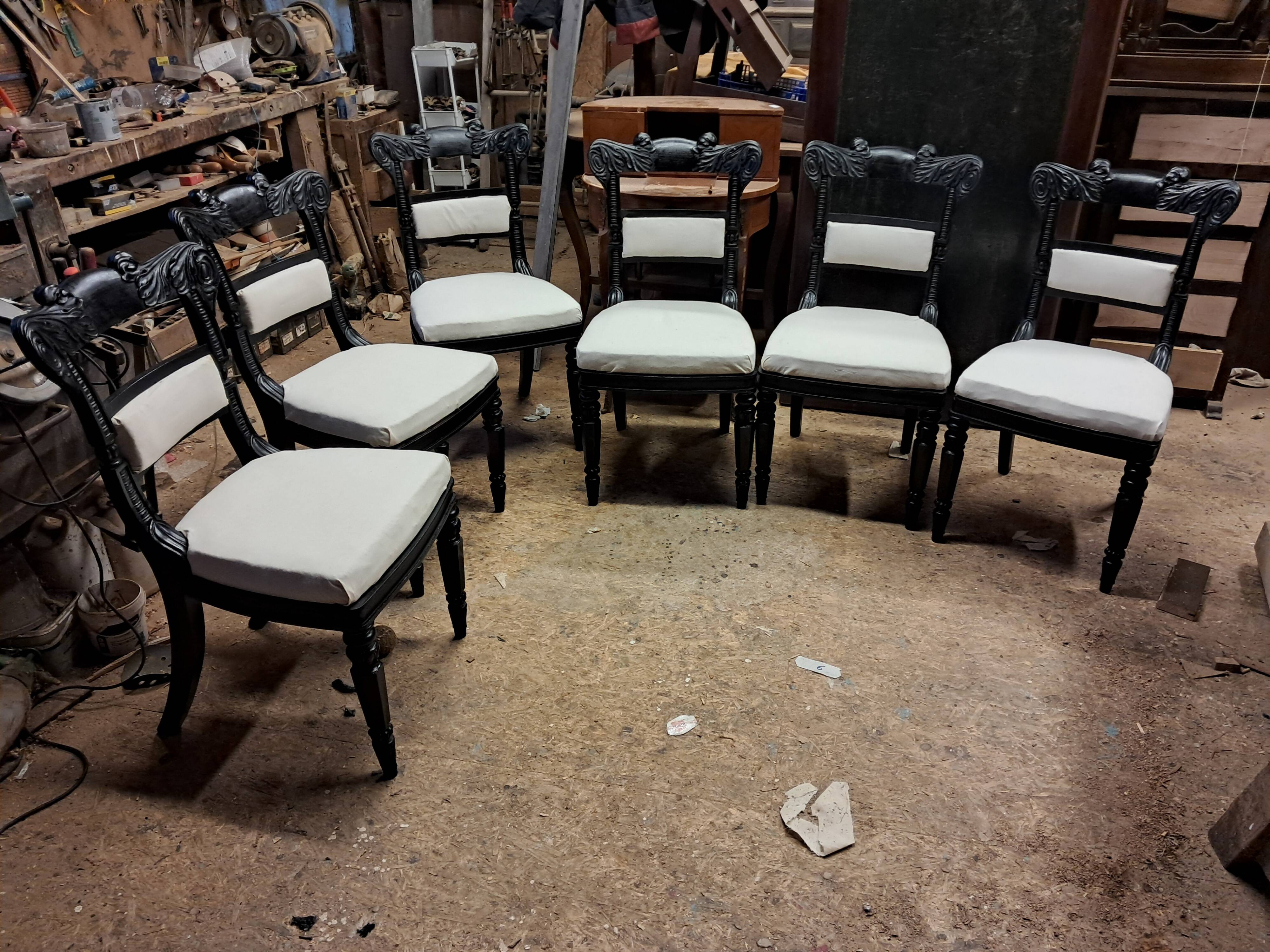 Set of 6 victorian chairs