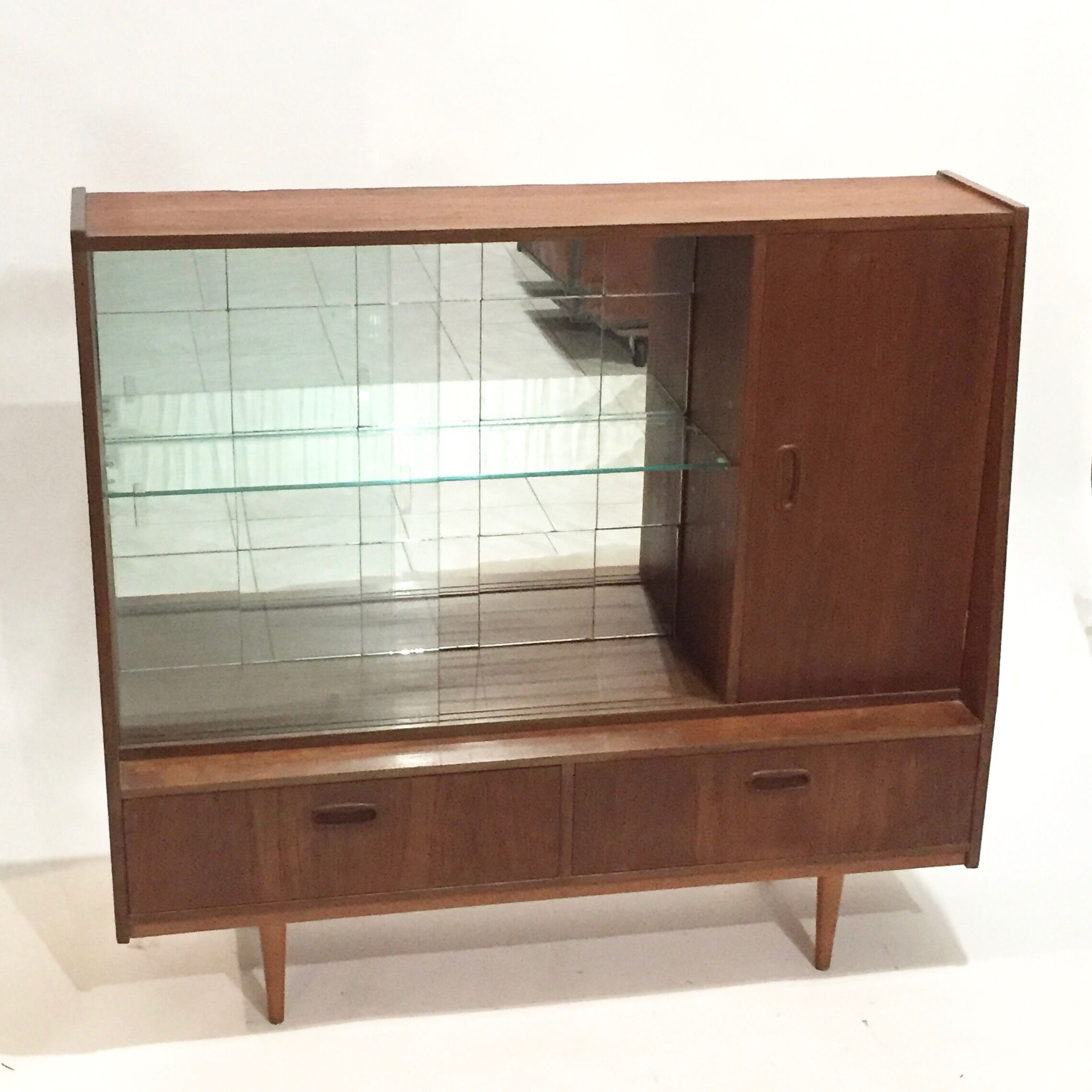 Teak showcase bookcase