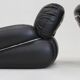 Vintage Okay armchairs by Adriano Piazzesi black leather 1970s, set of 2