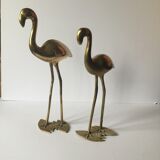 Vintage brass bird couple