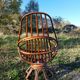 Fauteuil vintage pivotant en bambou et rotin
