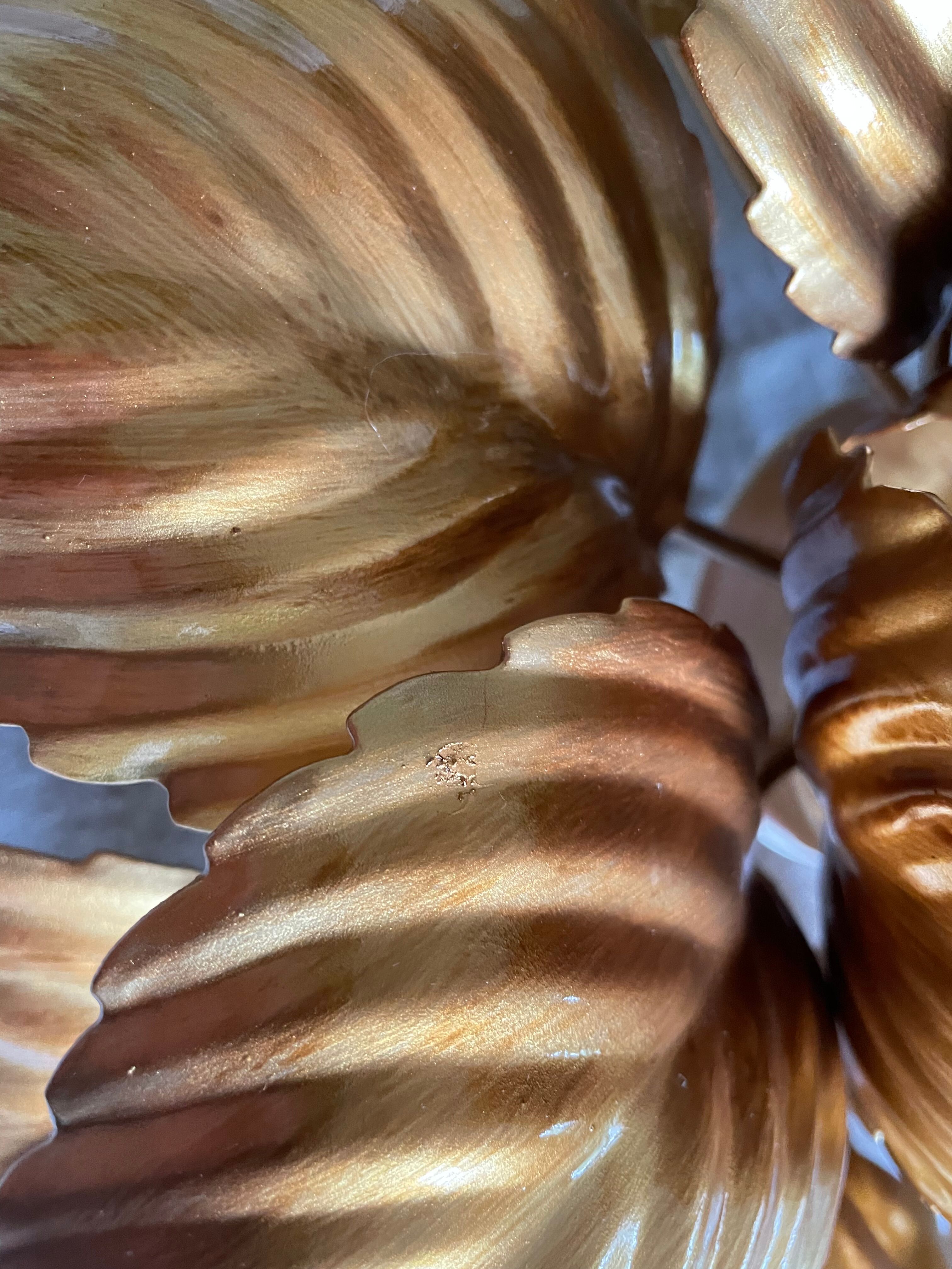 Ceiling lamp or golden flower sconce