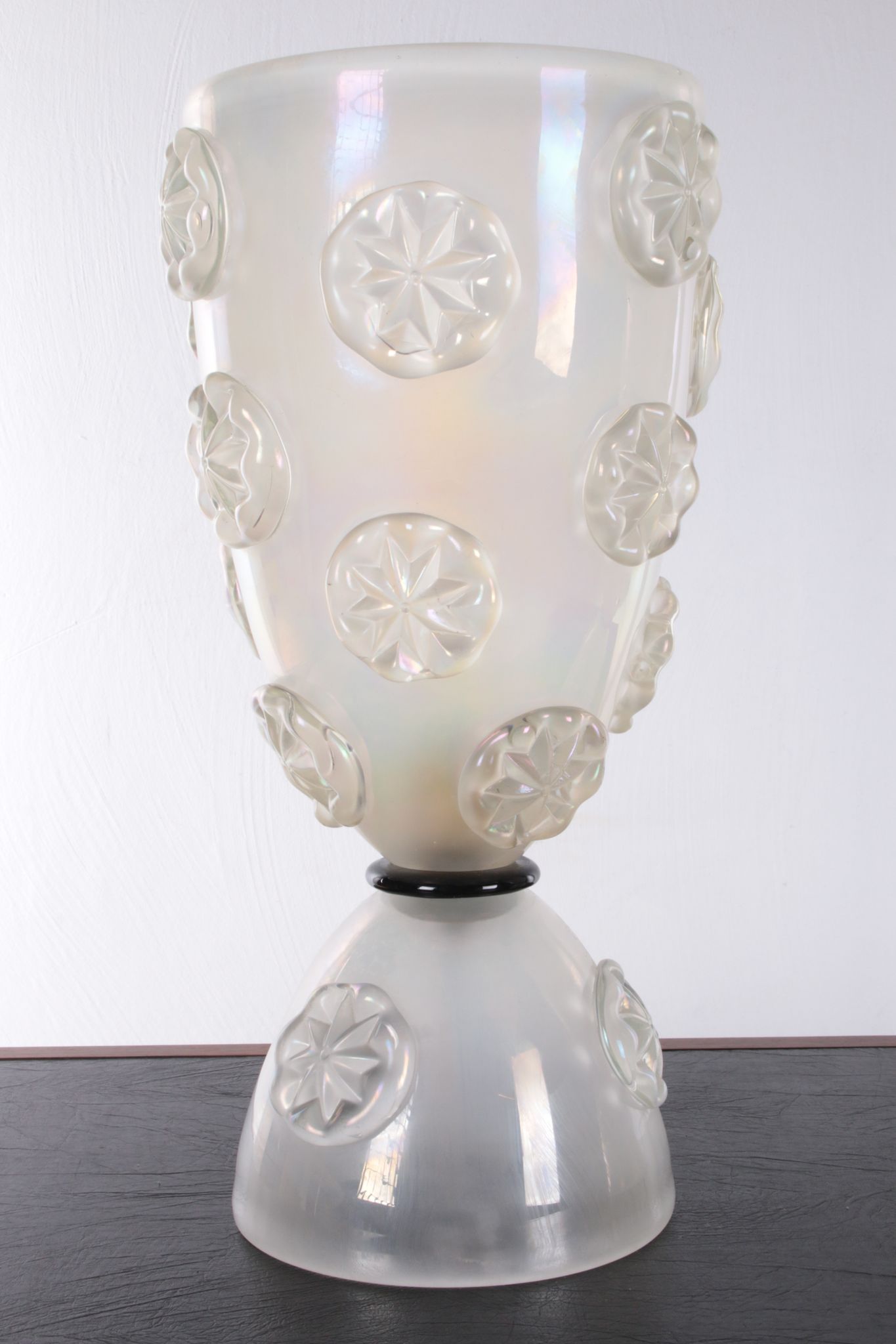 Design set of blown Murano glass table lamps by Barovier & Toso, 1950s