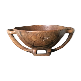 Large carved wooden bowl