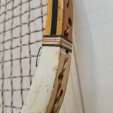 Vintage tennis racket with wooden press