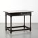 Antique English oak side table from the 18th century with bobbin legs