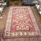 Antique Caucasian Shirvan carpet from the late 19th century, handmade wool, 183x275cm.