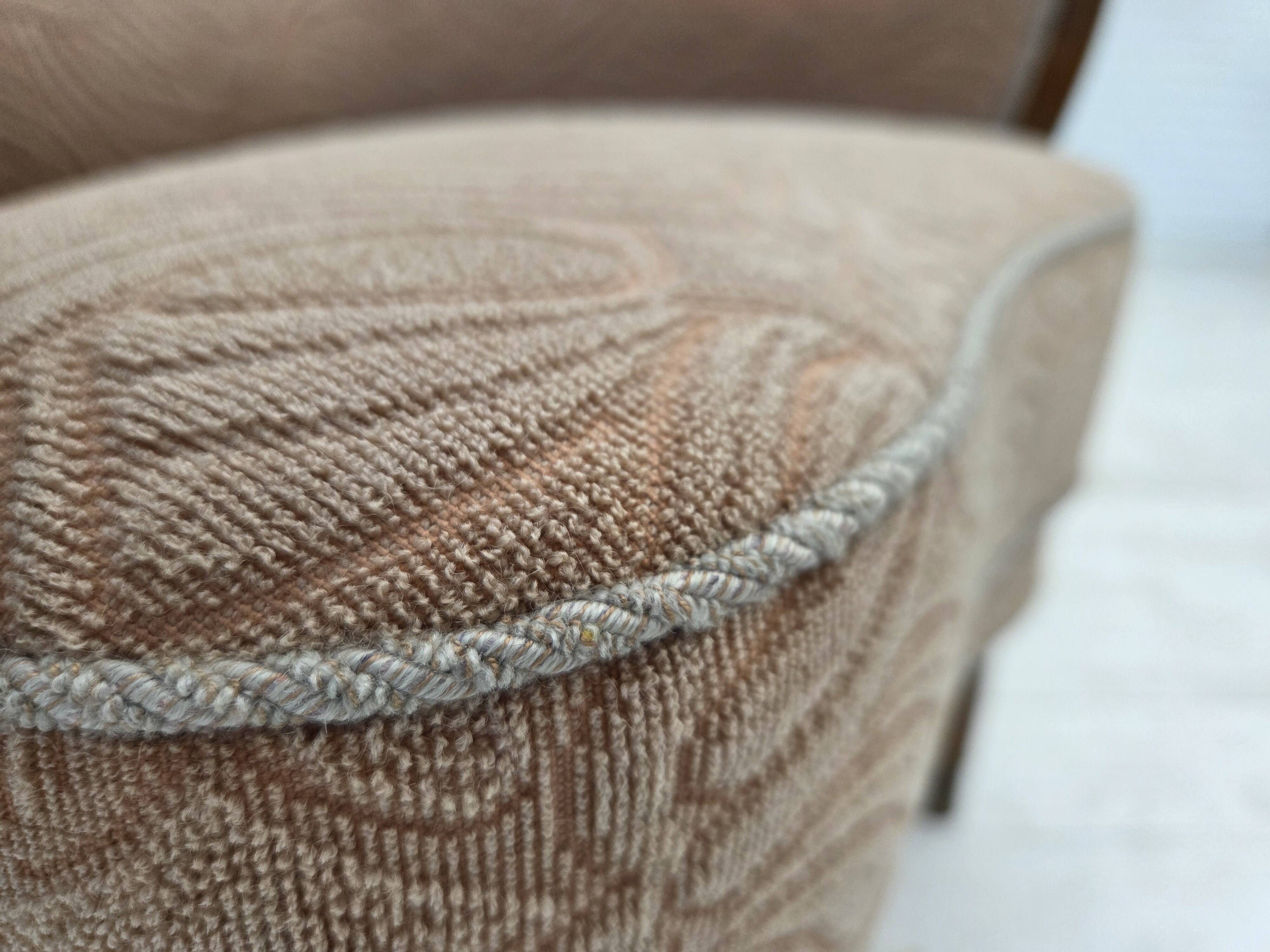 1960s, Danish armchair, blend wool fabric, beech wood.