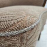 1960s, Danish armchair, blend wool fabric, beech wood.