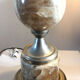 Marble and stainless steel lamp design 70s