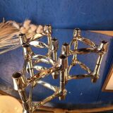 Fritz Nagel & Stoff vintage design 60's 70's chrome candle holders (3 pieces)