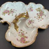 Servant appetizer sweets Limoges Gold and Flowers