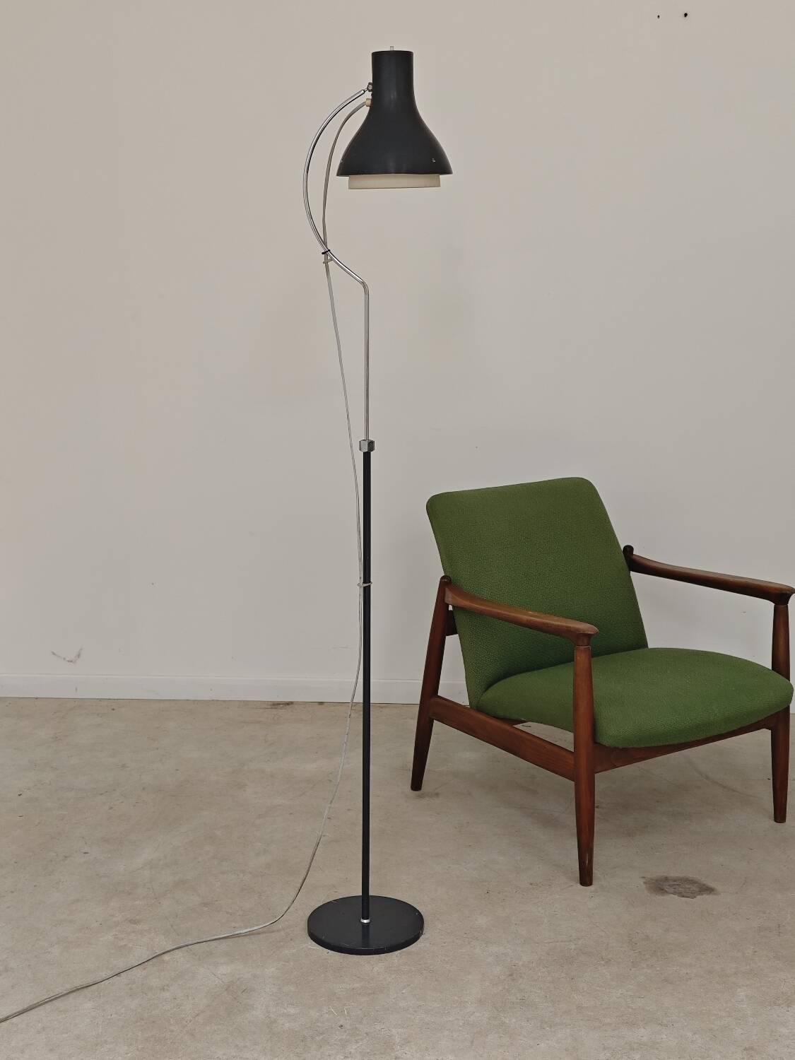 Lampadaire réglable anthracite 1716 par Josef Hurka pour Napako