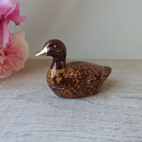 Small ceramic duck shaped box michel caugant vintage