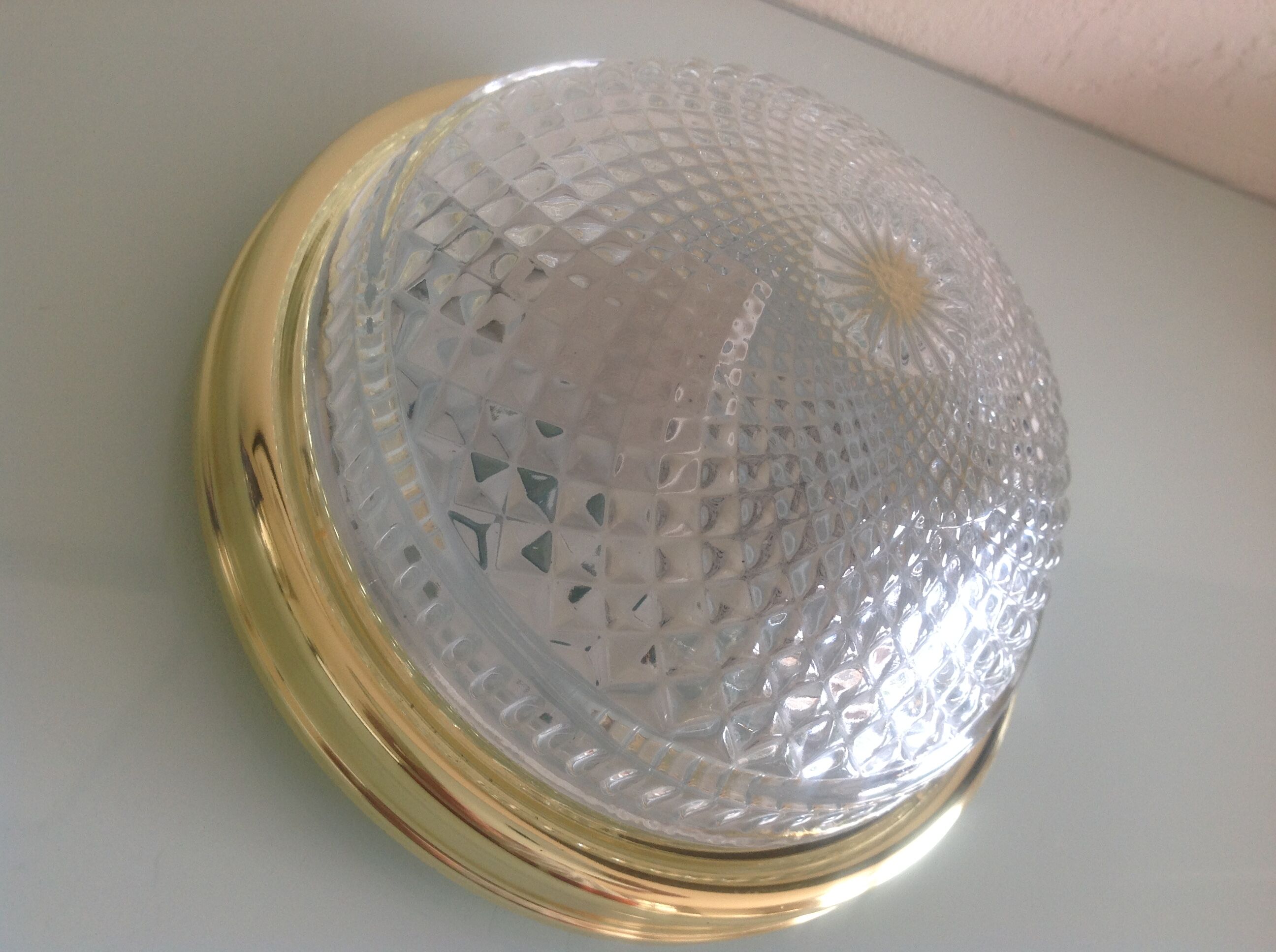 Ceiling lamp diamond tips / vintage 70s