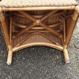 Rattan and bamboo armchair