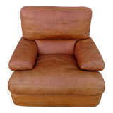 Vintage loft leather armchair DUVIVIER