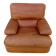 Vintage loft leather armchair DUVIVIER