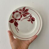 Set of 8 vintage dessert plates Flora