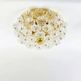 Very Large Mid Century Floral Murano Glass Flush Mount/Ceiling Light By Ernst Palme, Germany, 1970s